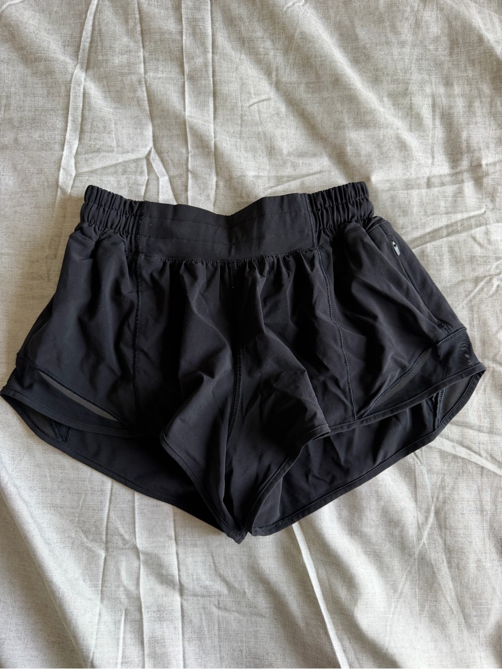 Lululemon Black Lined Running Athletic Shorts (2)